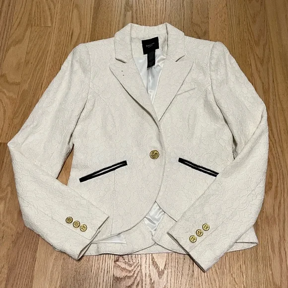 smythe off white floral lace jacquard blazer - Picture 9 of 13